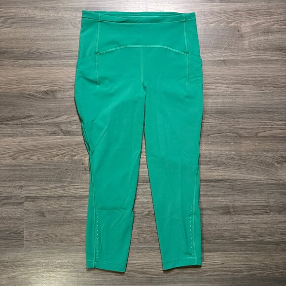 Lululemon Women's Swift Speed High-Rise Crop 23" *Brushed Luxtreme - Green - Picture 4 of 11